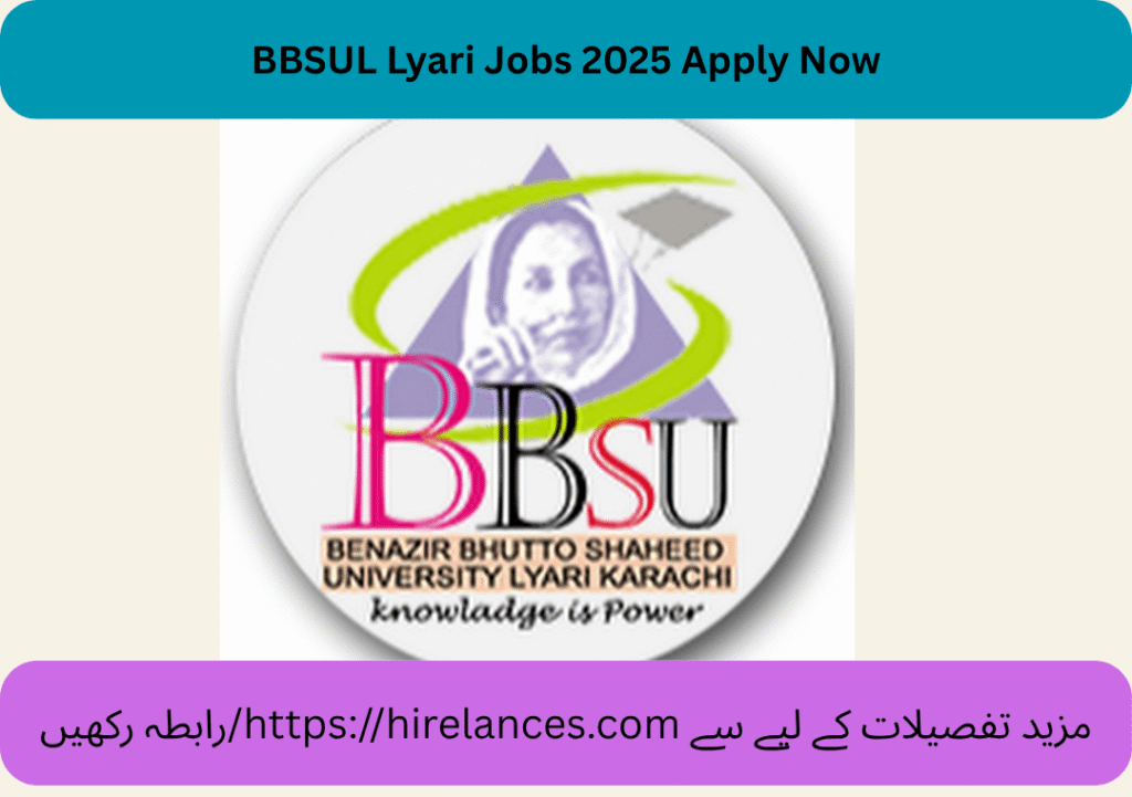 BBSUL Lyari Jobs 2025 Apply Now